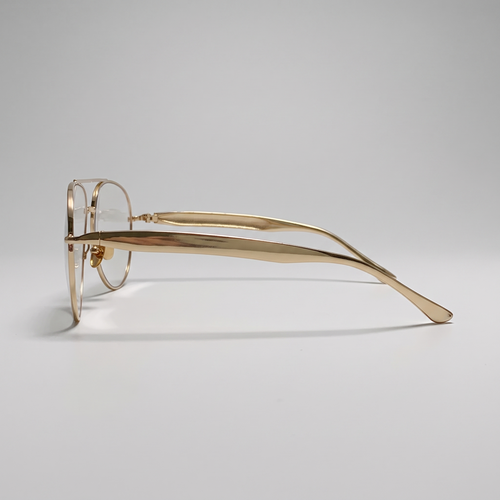 C3 bright gold frame anti-blue light - side profile