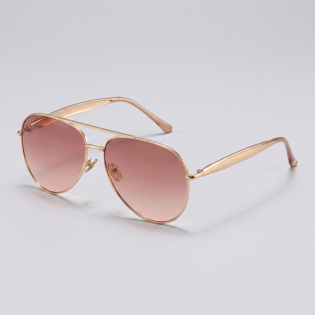 C6 bright gold frame gradually tea - three-quarter angle