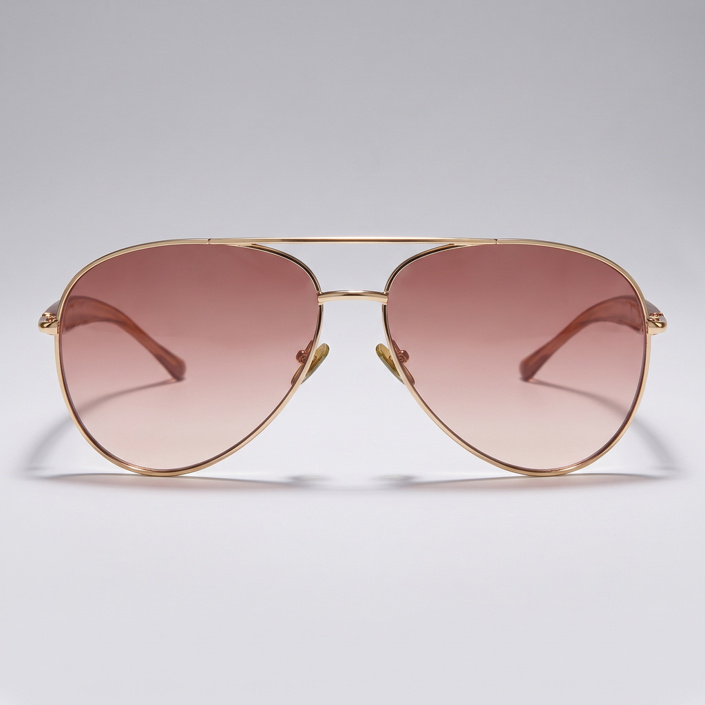 C6 bright gold frame gradually tea - front angle