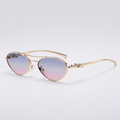 Gold frame blue powder - three-quarter angle