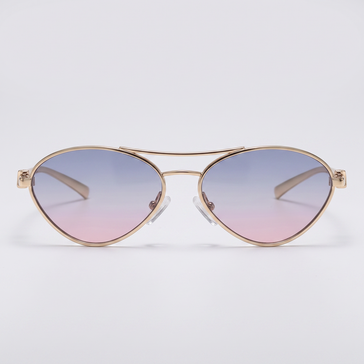 Gold frame blue powder - front angle