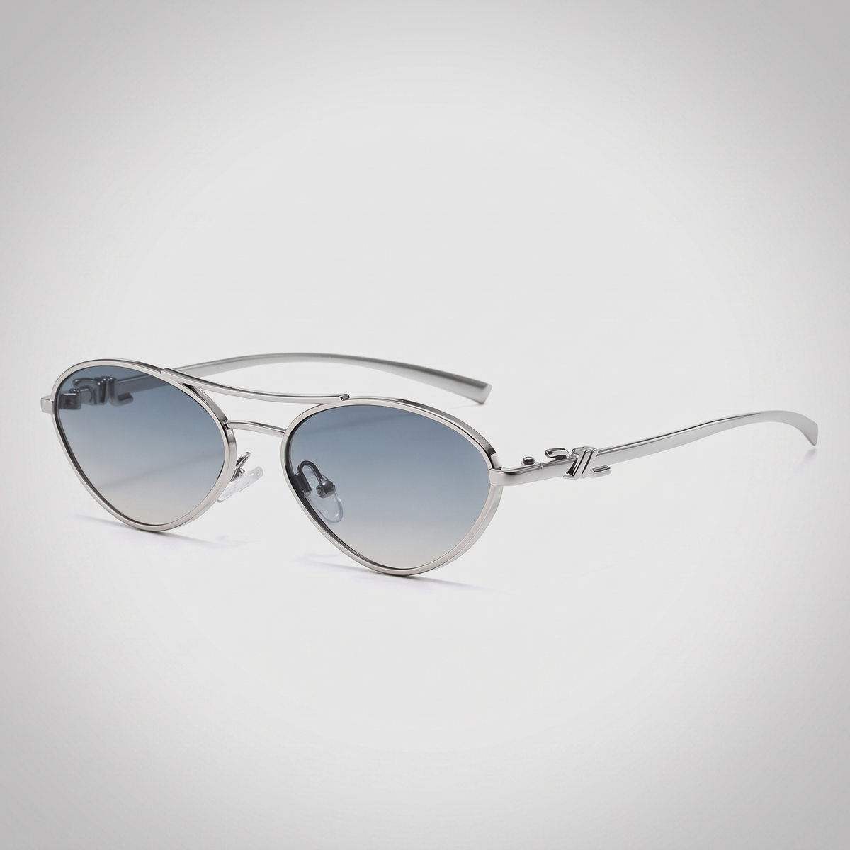 Silver frame green tea - three-quarter angle