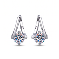 Cirel Moissanite Earrings - product shot on white background