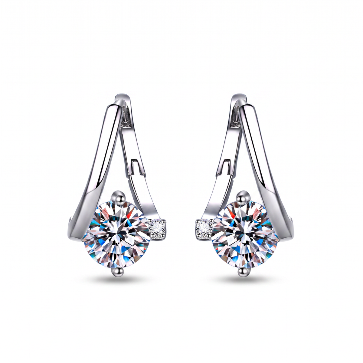 Cirel Moissanite Earrings - product shot on white background