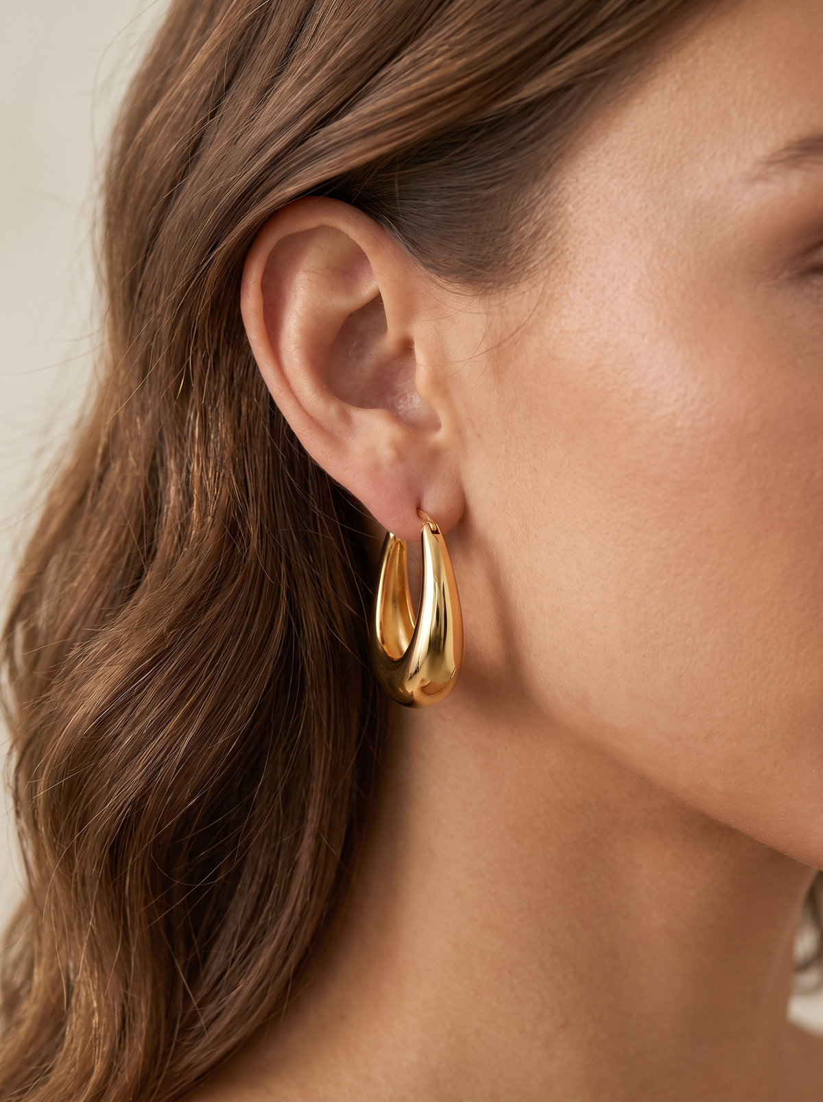 Dorea Drop Earrings worn on model