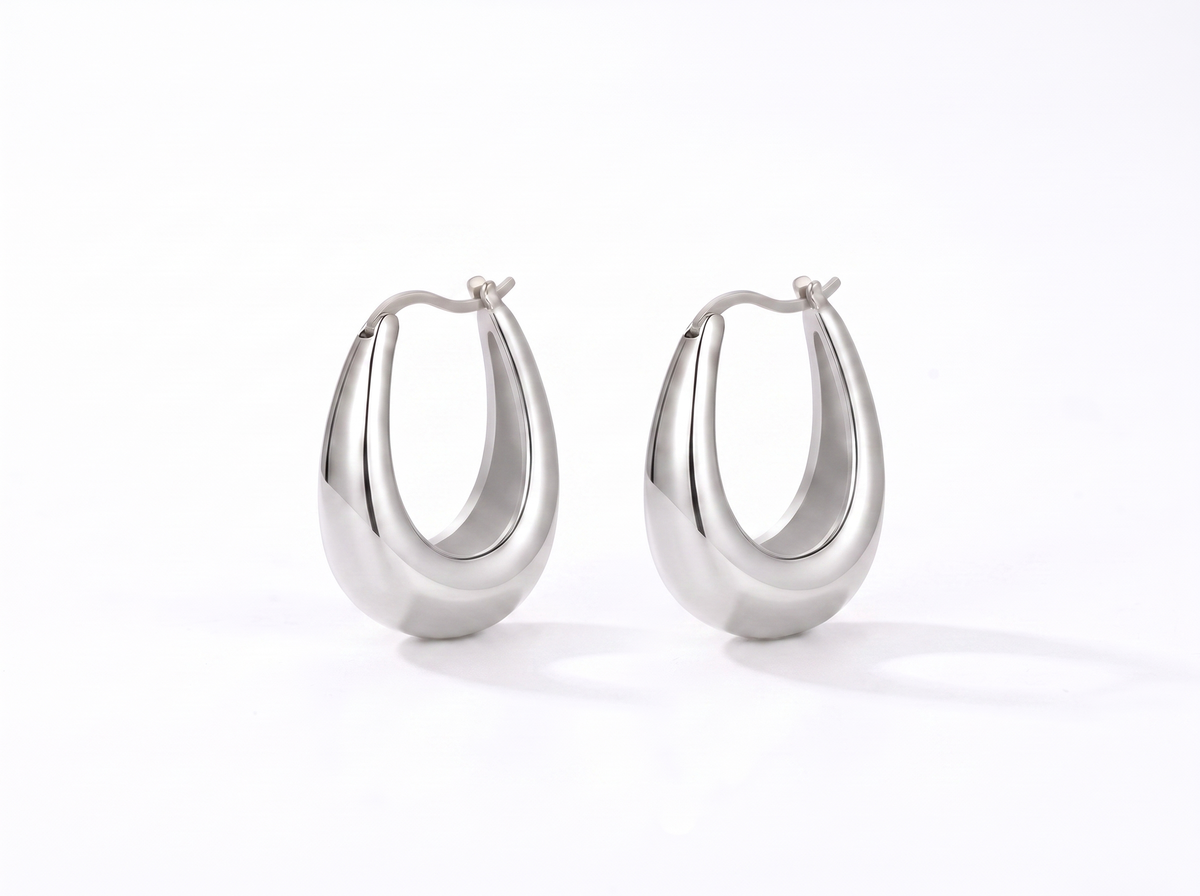 Dorea Drop Earrings - silver product shot on white background