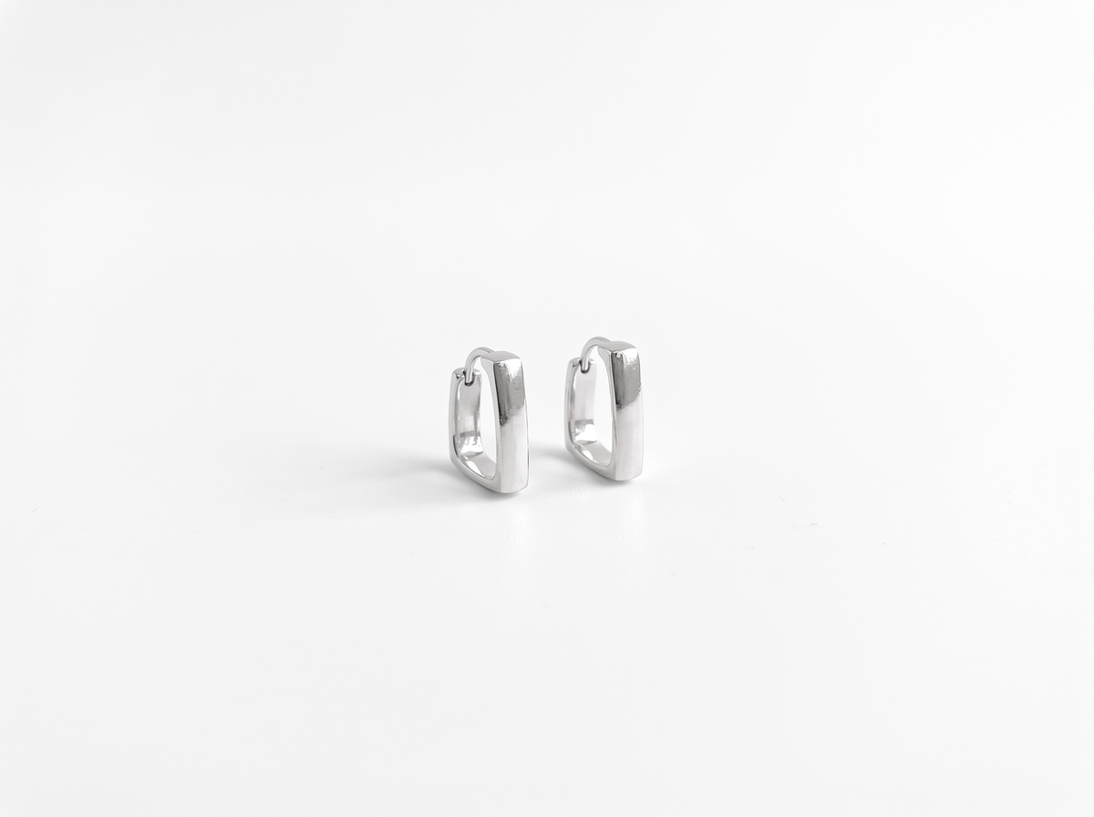 Neris Earrings - silver product shot on white background