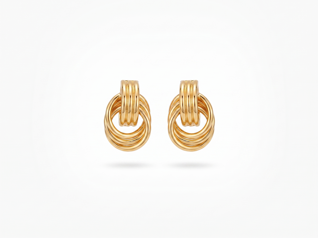 Kairo Earrings - gold product shot on white background