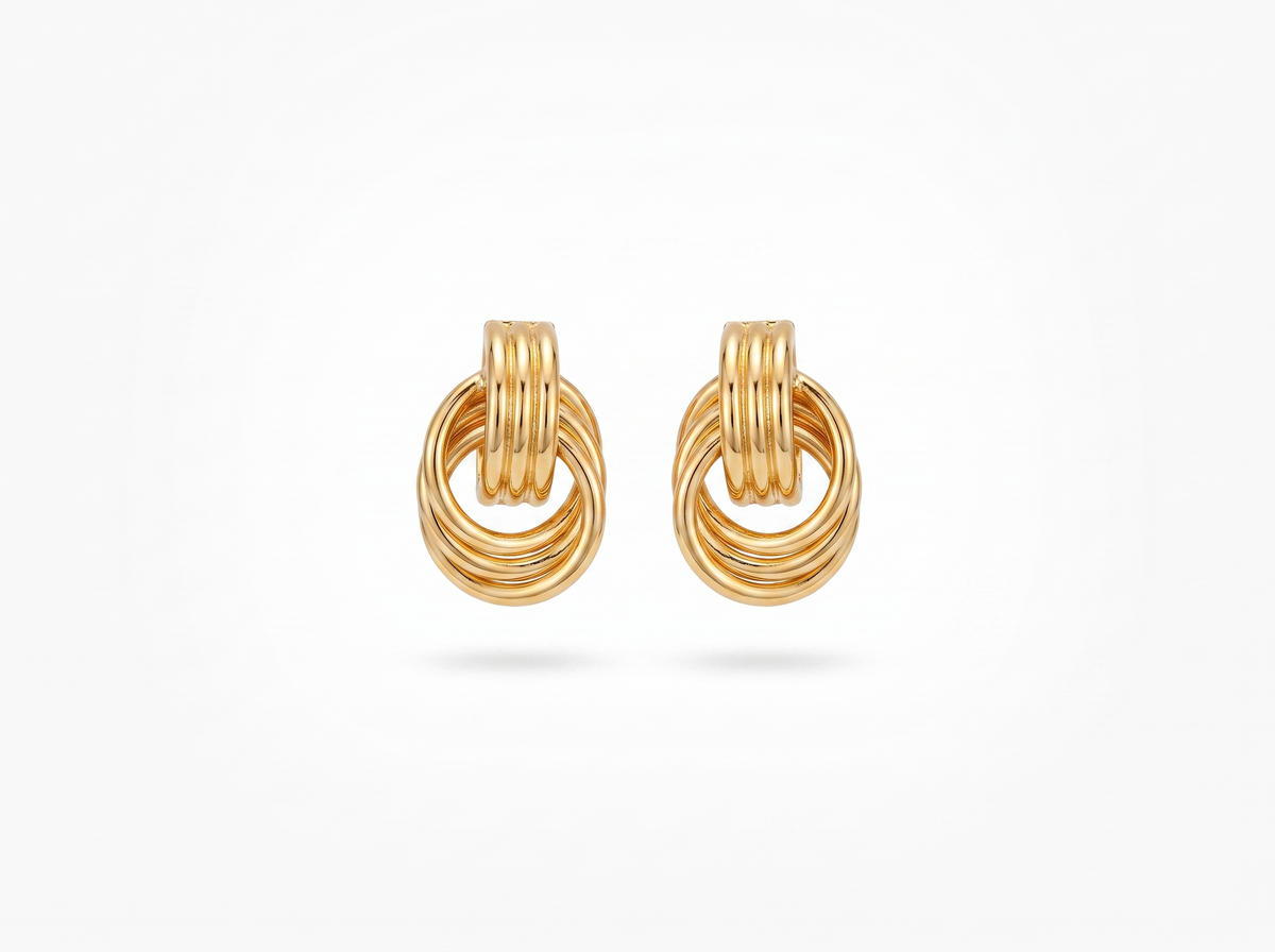 Kairo Earrings - gold product shot on white background