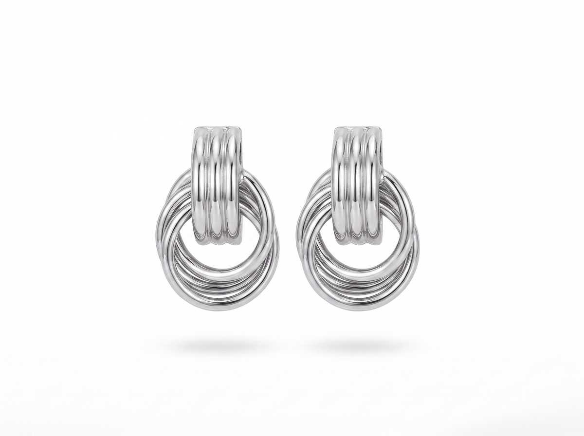 Kairo Earrings - silver product shot on white background
