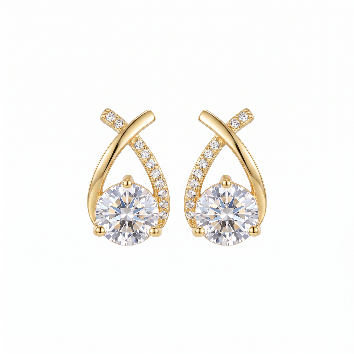 Aurel Cross Earrings - product shot on white background