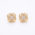 Crossa Zircon Earrings - product shot on white background